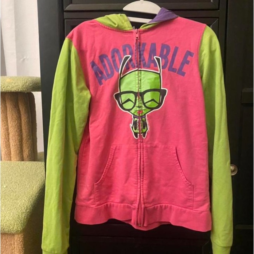 Adorable Pink and Green Kids Hoodie